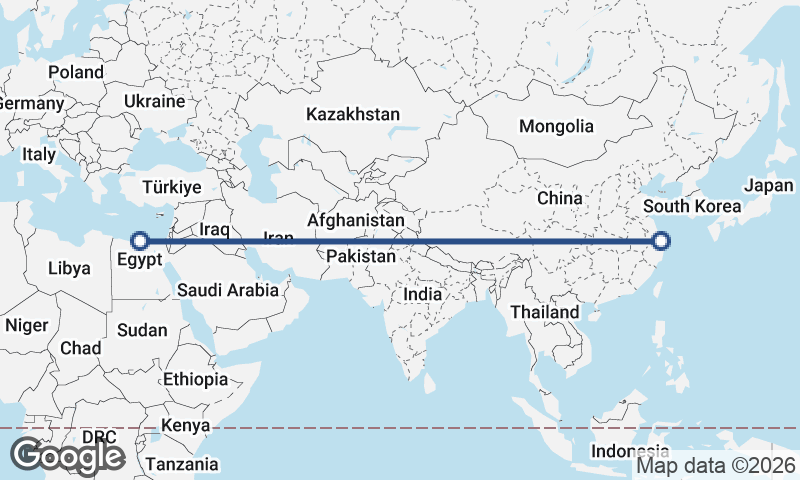 Shanghai to Alexandria