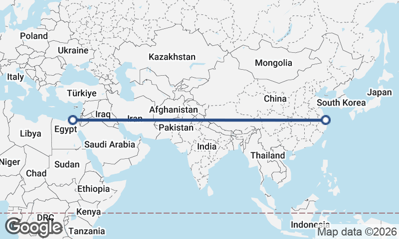 Shanghai to Port Said