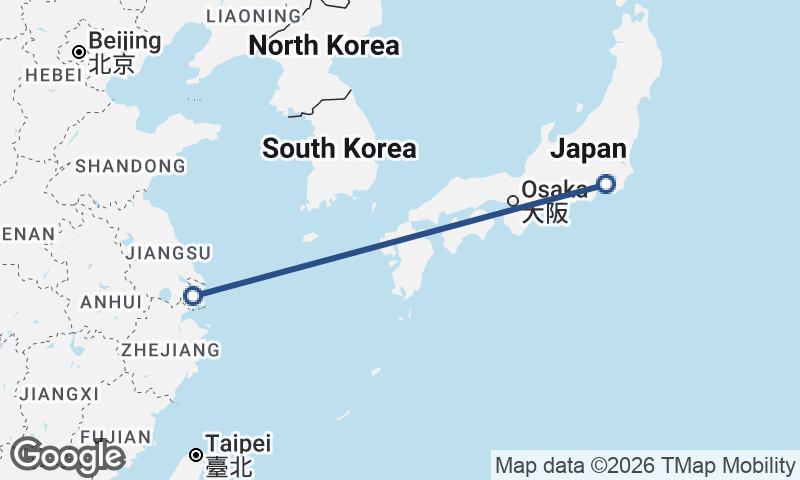 Shanghai to Yokohama