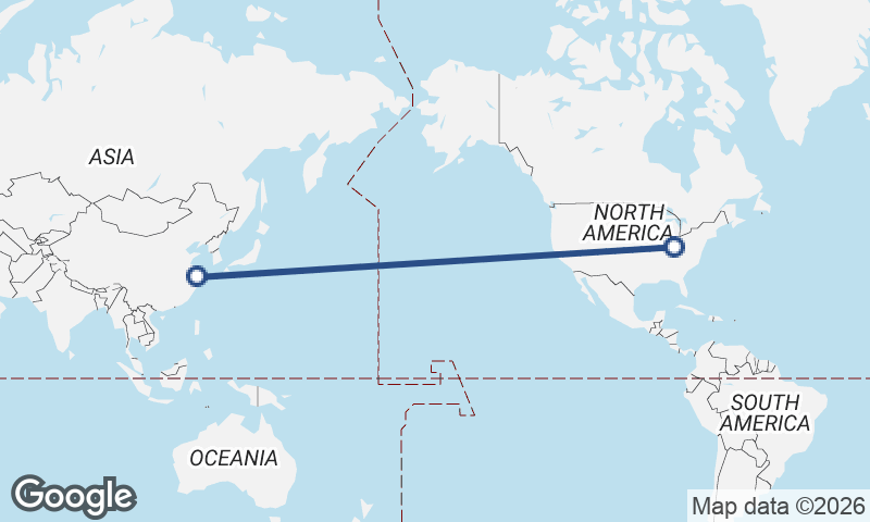 Shanghai to Cincinnati