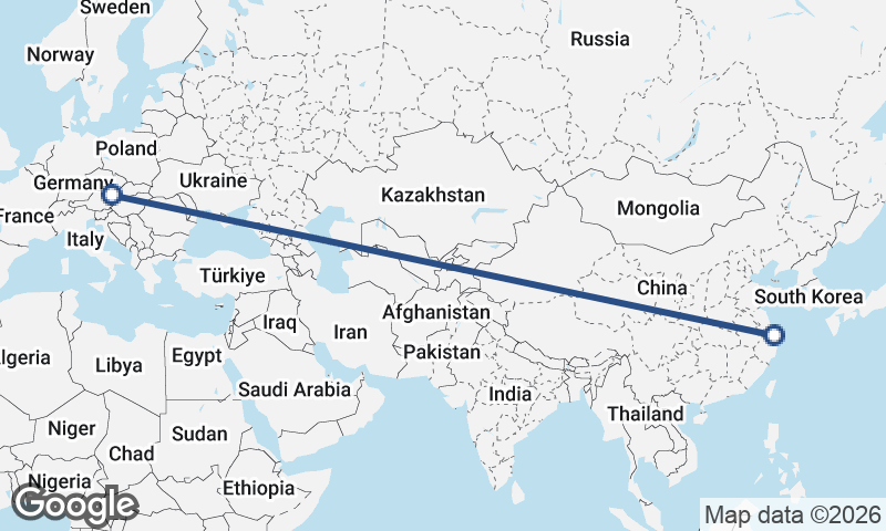 Shanghai to Vienna