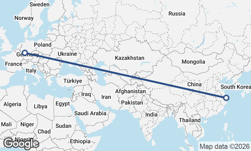 Shanghai to Frankfurt
