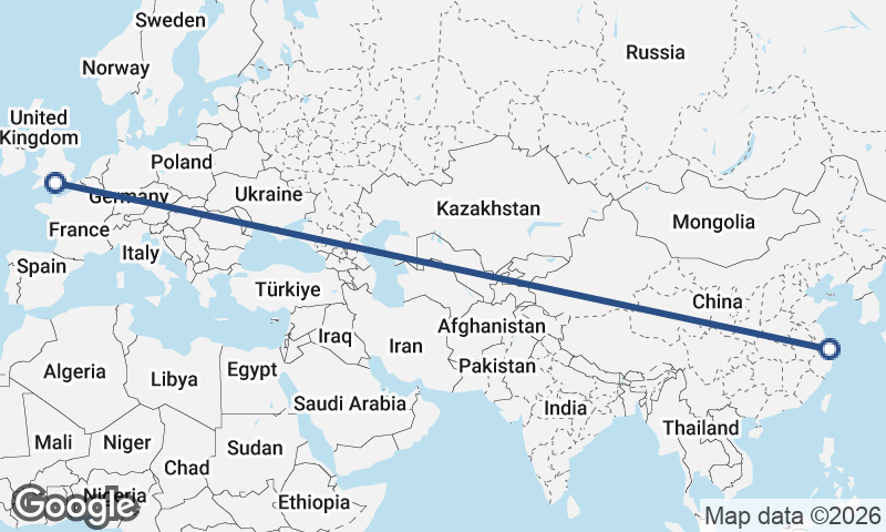 Shanghai to Southampton