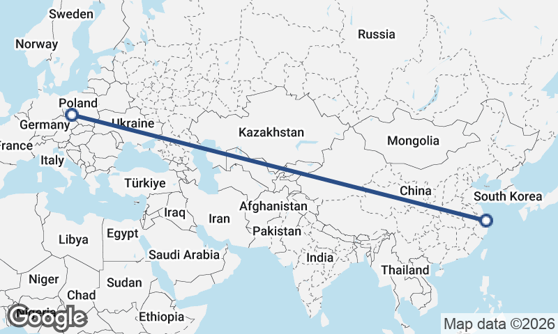 Shanghai to Wrocław