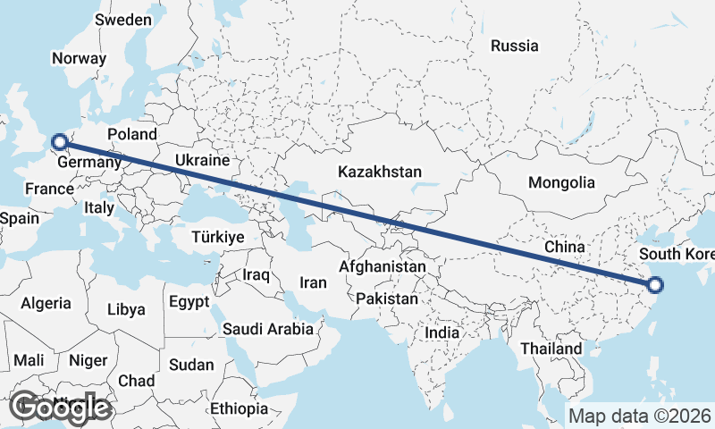 Shanghai to Rotterdam