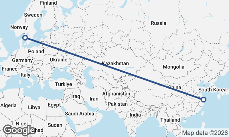 Shanghai to Göteborg