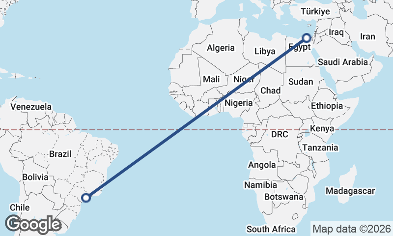 Port Said to São Paulo