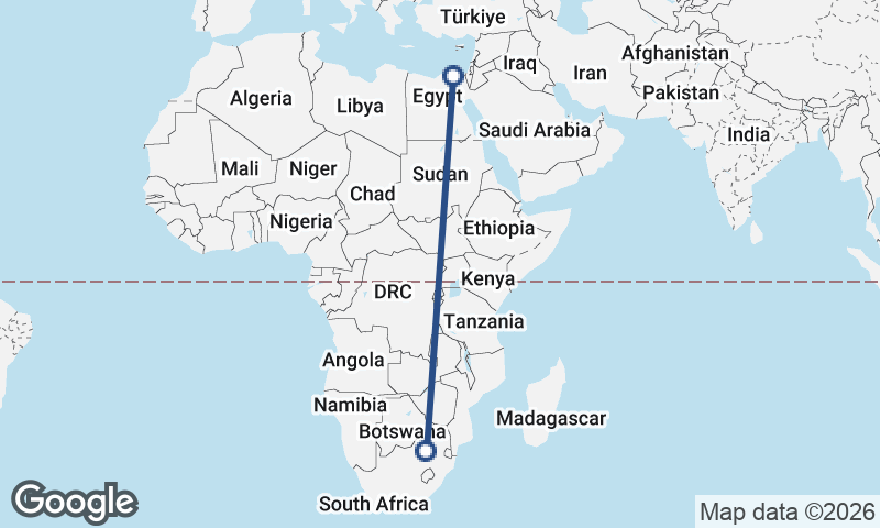 Port Said to Johannesburg