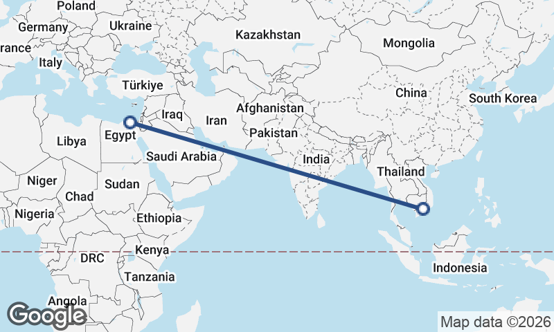 Port Said to Ho Chi Minh City
