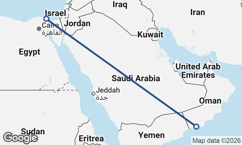 Port Said to Şalālah