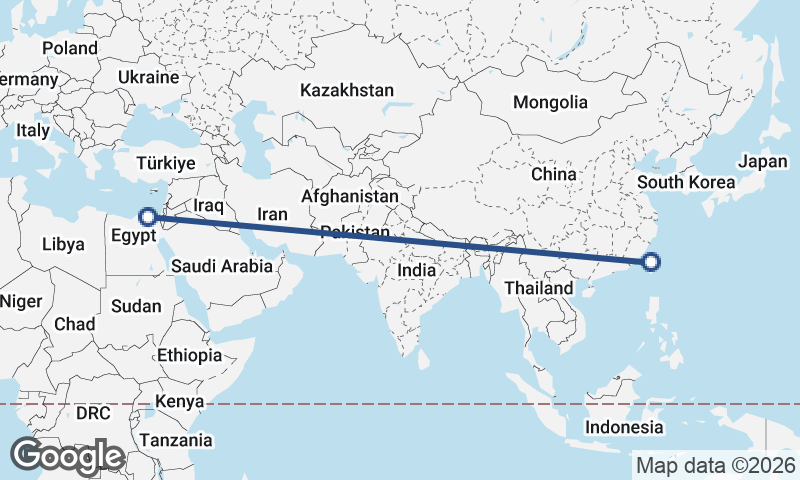 Port Said to Taichung