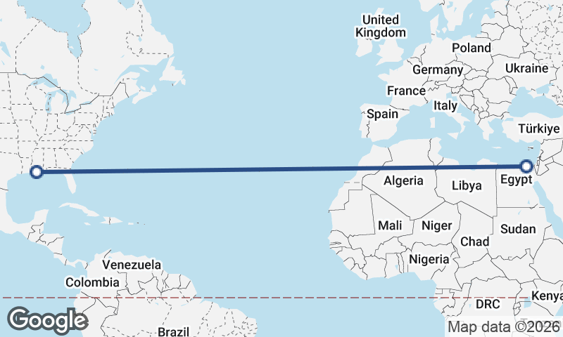 Port Said to New Orleans