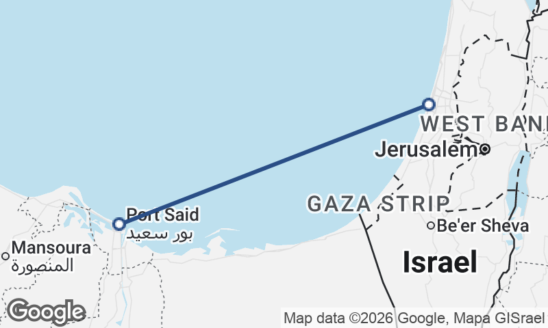 Port Said to Tel Aviv-Yafo