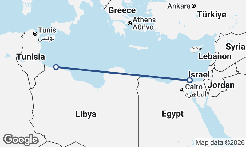 Port Said to Tripoli
