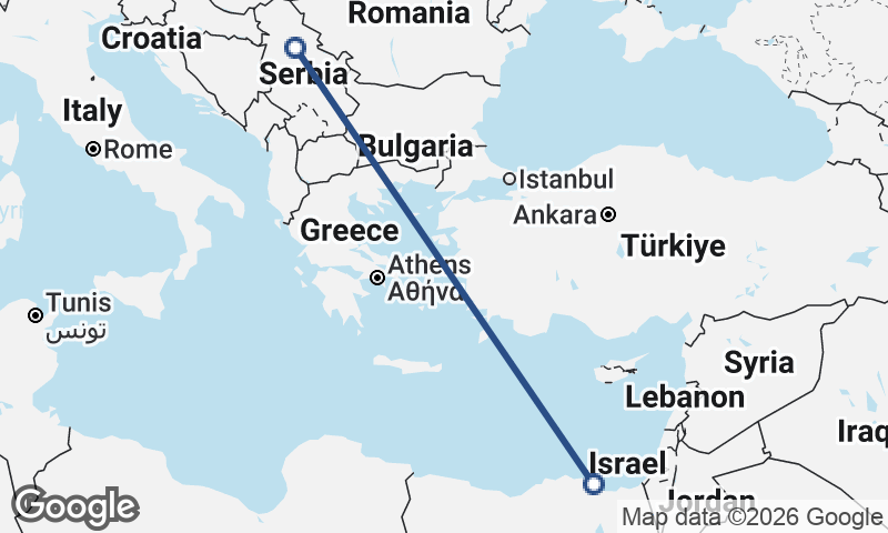 Port Said to Belgrade