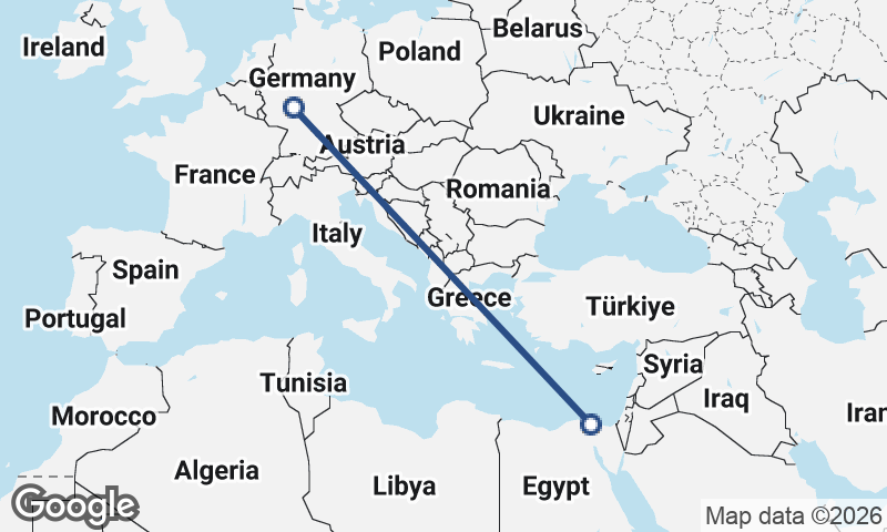 Port Said to Frankfurt