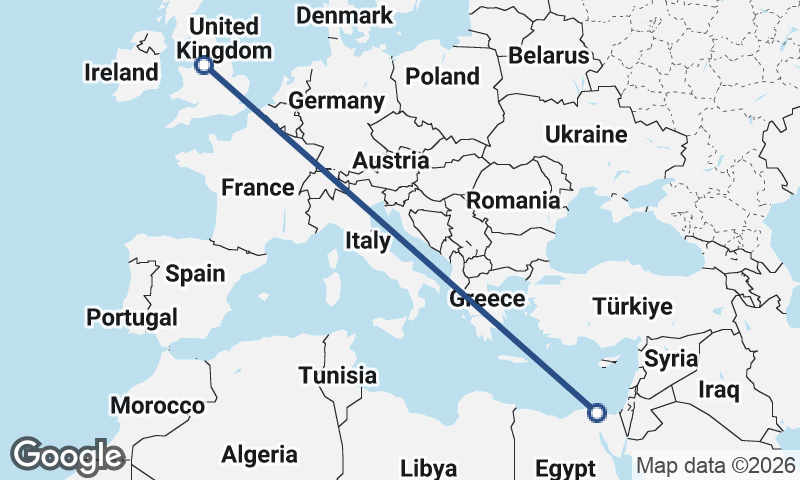 Port Said to Manchester