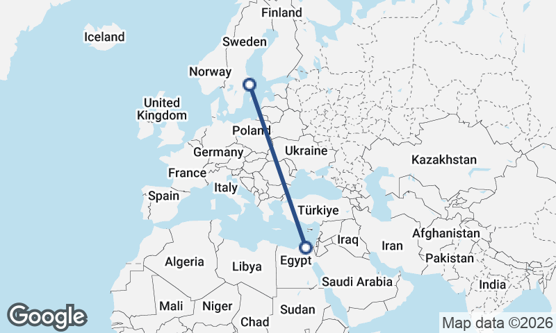 Port Said to Stockholm