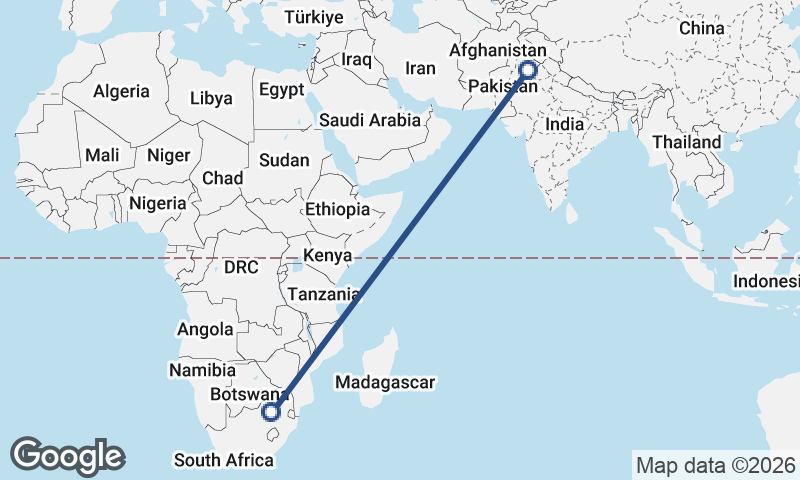 Faisalabad to Johannesburg