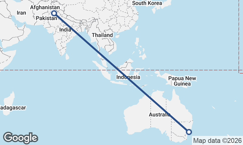 Faisalabad to Sydney