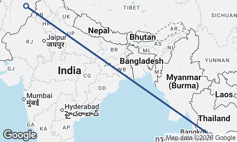 Faisalabad to Bangkok