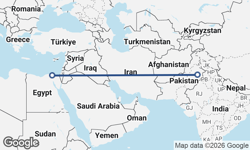 Faisalabad to Port Said