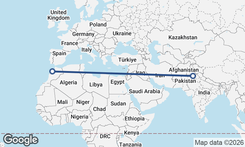 Faisalabad to Casablanca