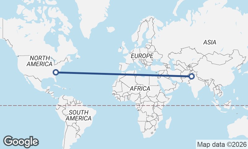 Faisalabad to Charlotte