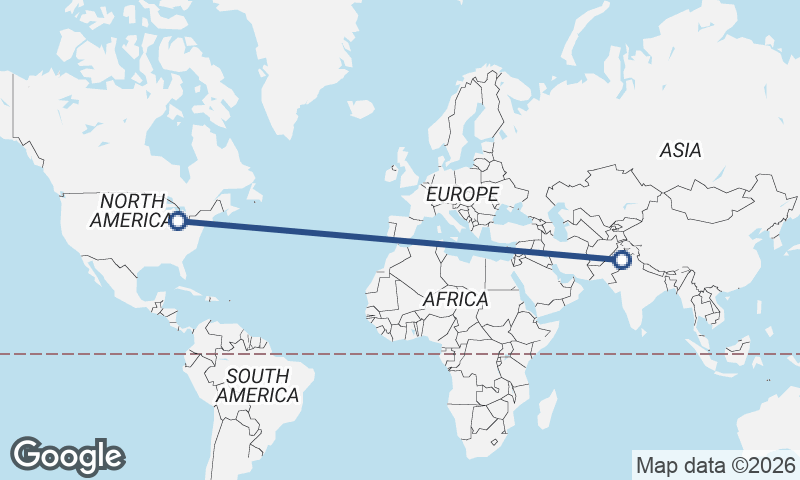Faisalabad to Detroit