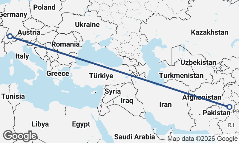 Faisalabad to Zürich
