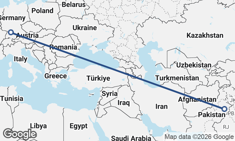 Faisalabad to Stuttgart