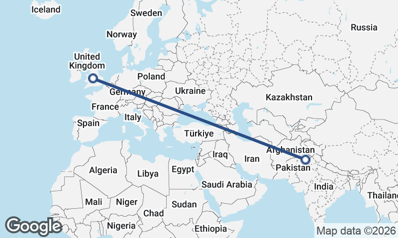 Faisalabad to Birmingham
