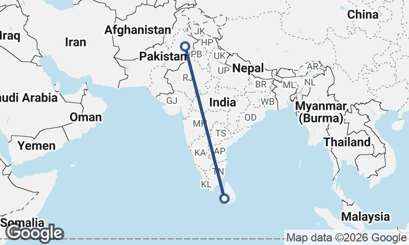 Faisalabad to Colombo