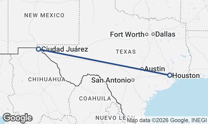 Juárez to Houston