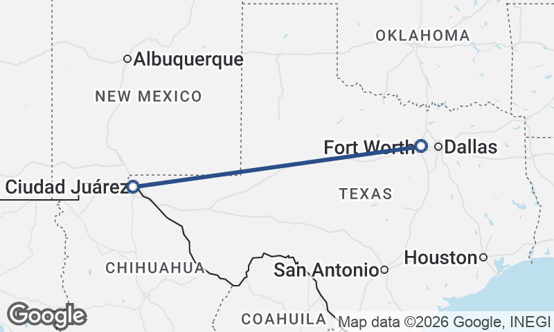 Juárez to Fort Worth