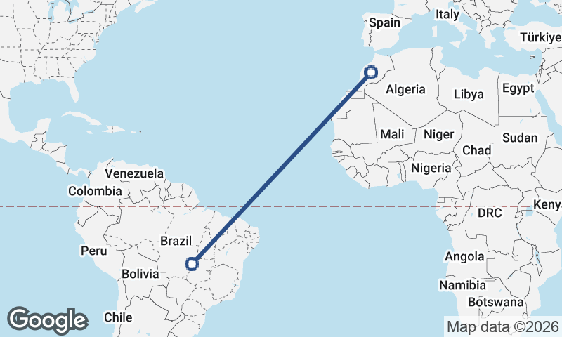 Morocco to Brazil