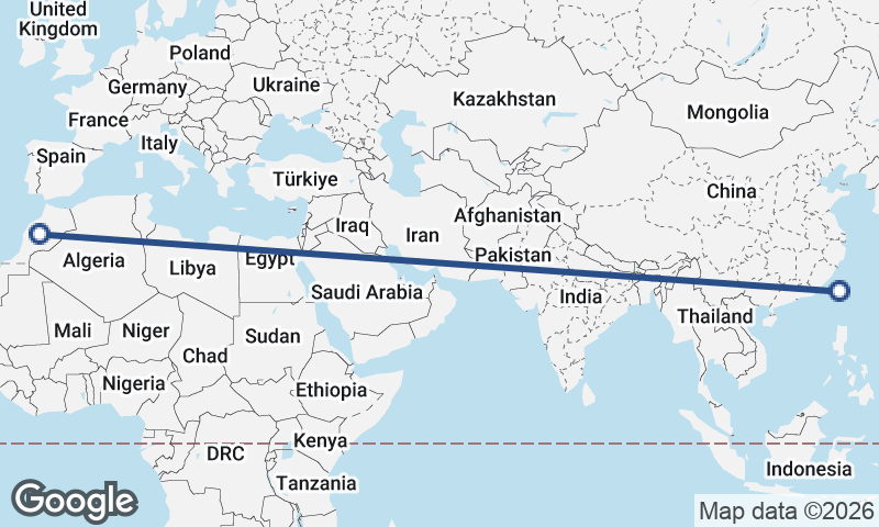 Morocco to Taiwan