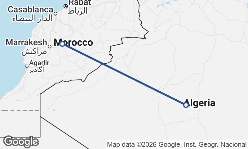 Morocco to Algeria