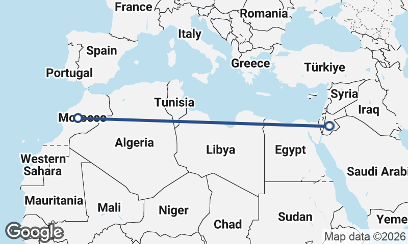 Morocco to Jordan