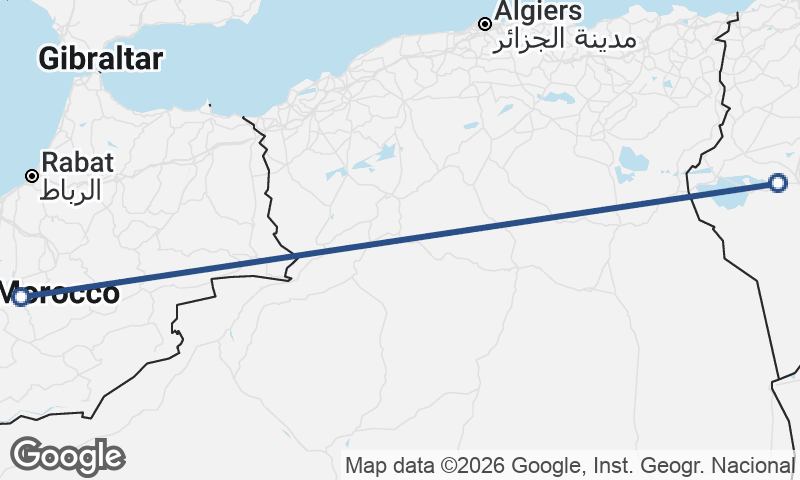 Morocco to Tunisia