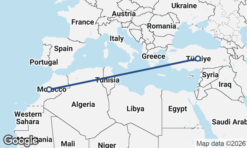 Morocco to Turkey