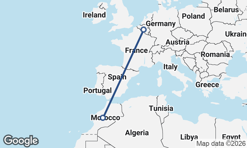 Morocco to Belgium