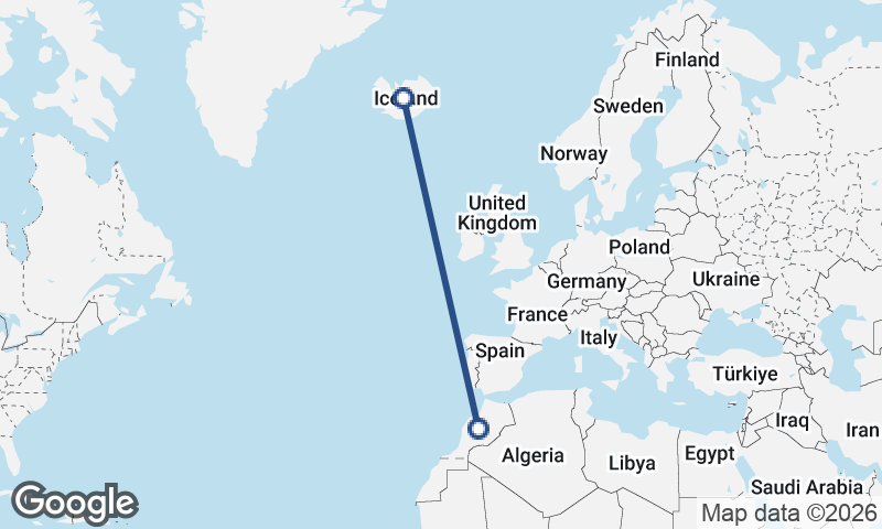 Morocco to Iceland