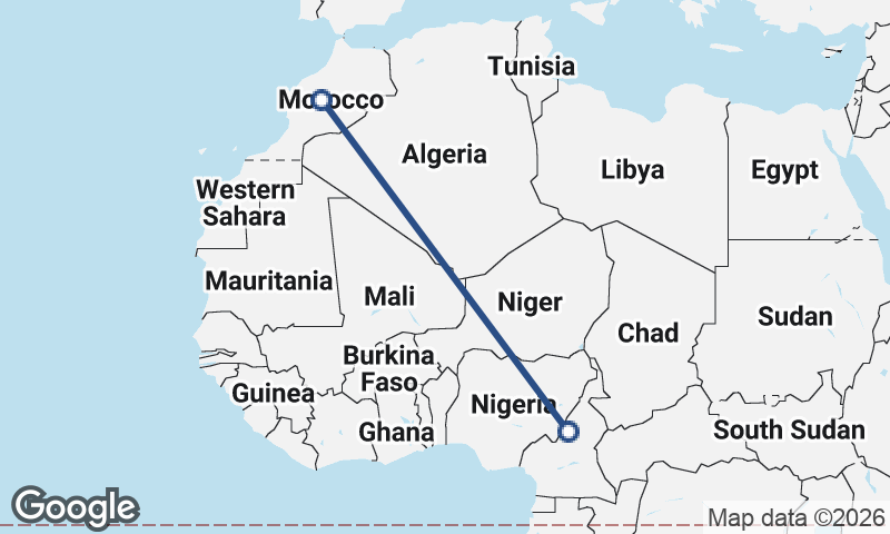 Morocco to Cameroon