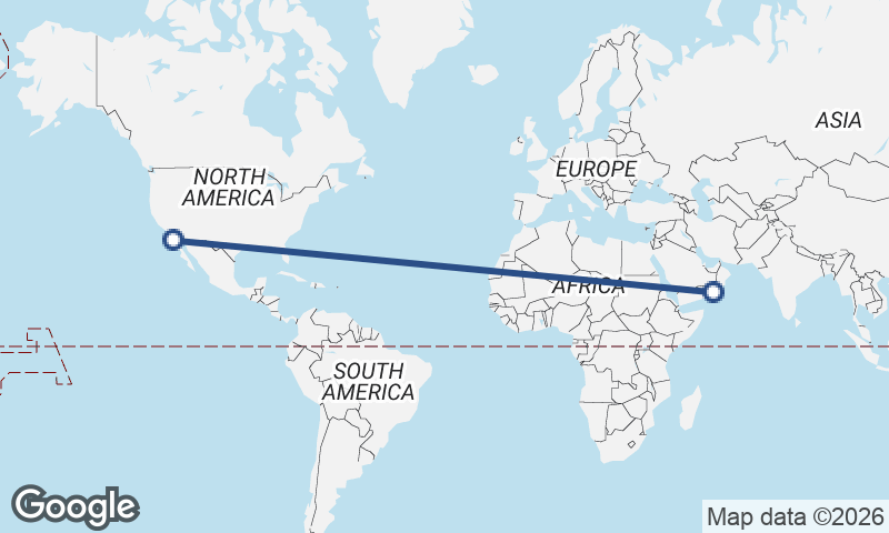 Ensenada to Şalālah