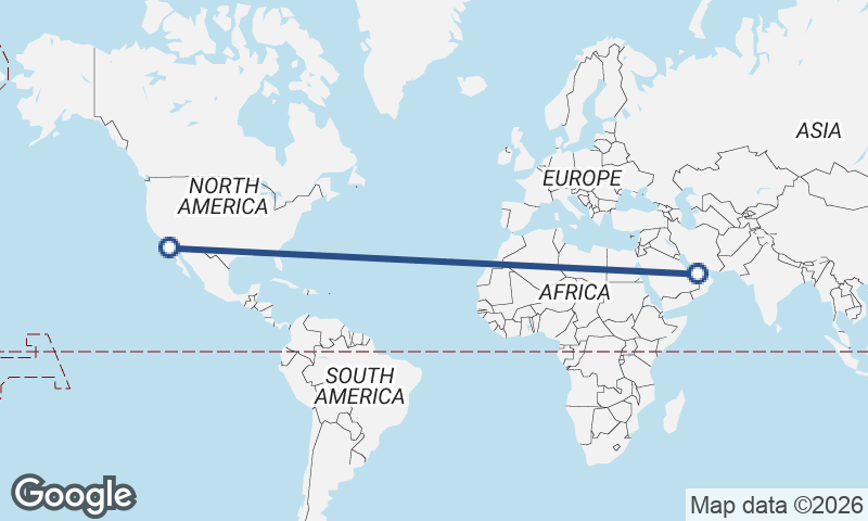 Ensenada to Abu Dhabi