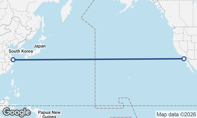 Ensenada to Shanghai