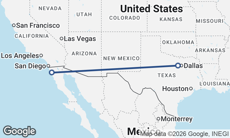 Ensenada to Fort Worth