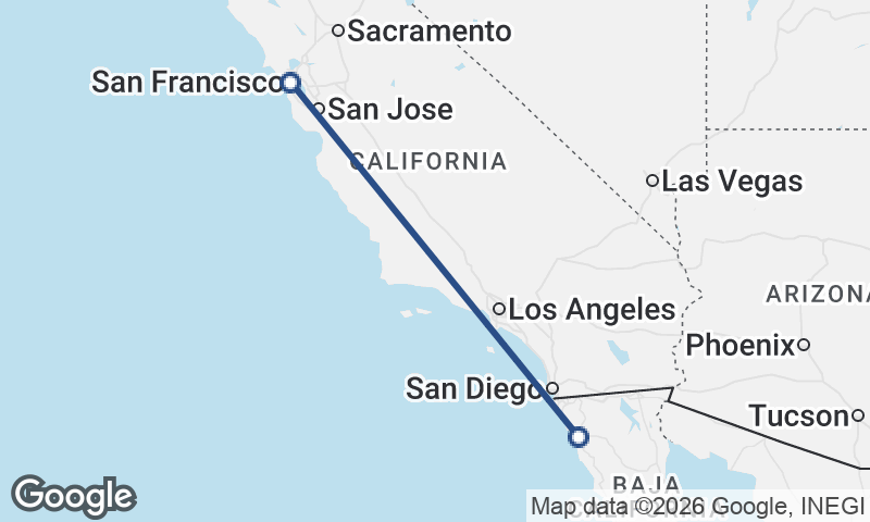 Ensenada to San Francisco