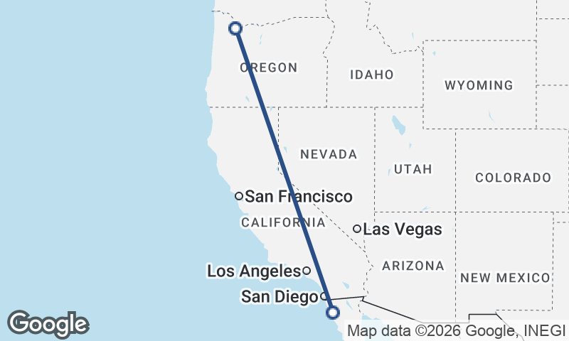 Ensenada to Portland